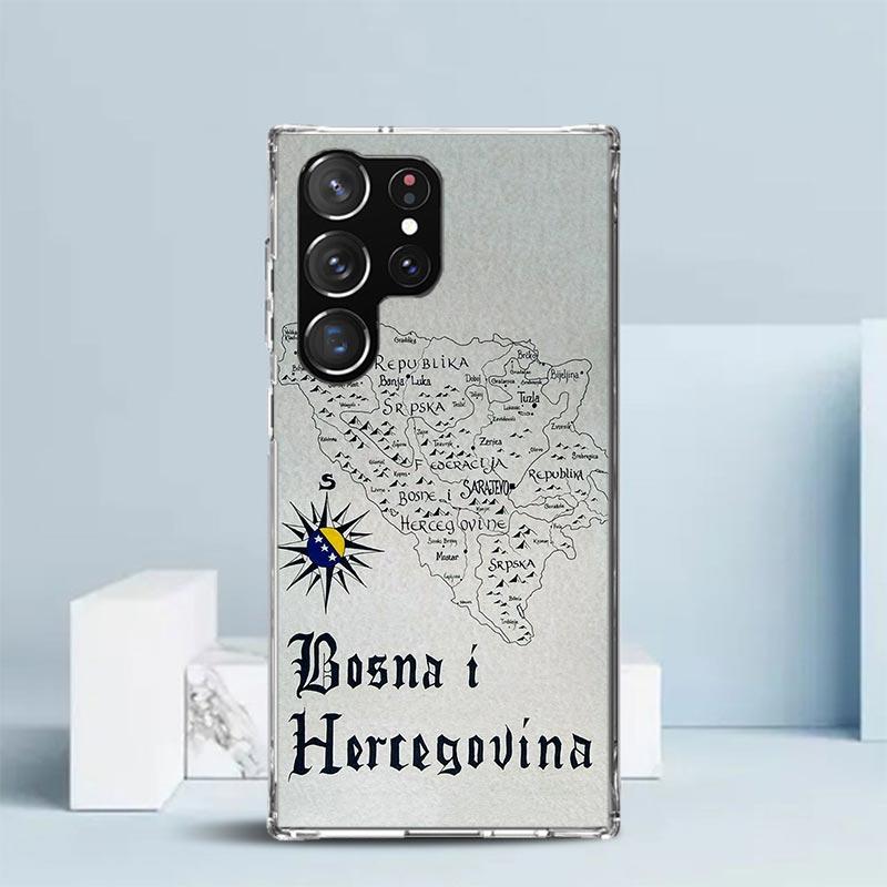 Bosnia And Herzegovina Flag Phone Case For Samsung Galaxy S24 S25 Edge S26 Ultra S22 S23 Plus S21 + S20 FE Soft TPU Back Cover G
