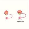 6pcs Sakura Silicone Straw Covers Compatibility Stanley Cup 10mm Drinking Dust Stopper Cap Straw Tips Cover Cup Accessories