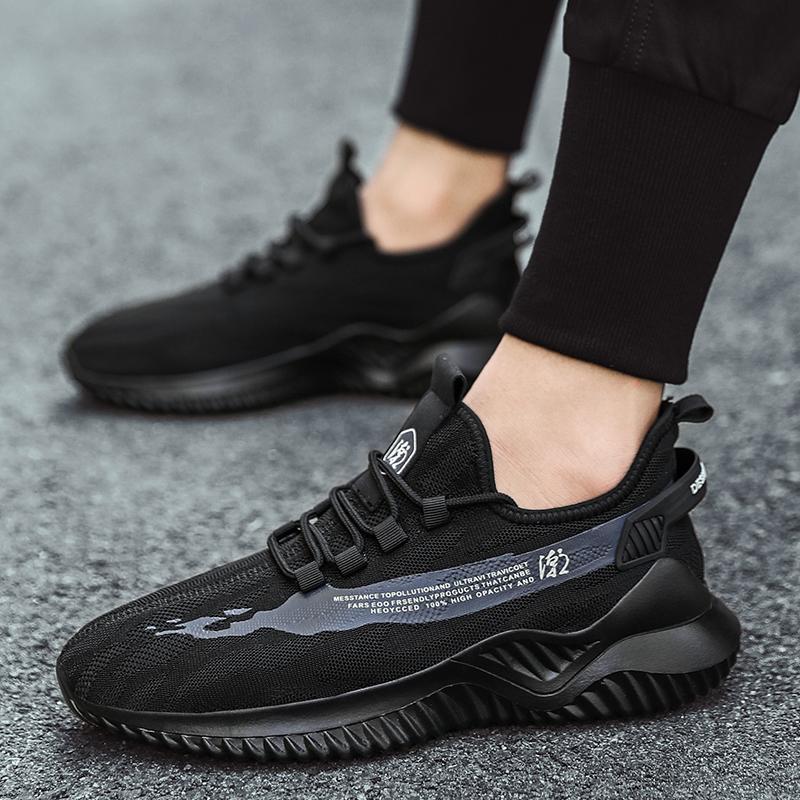 New Fashion Sports Men 'S Shoes Casual Breathable Mesh Men 'S Shoes Walking Non -Slip Loafer Men 'S Shock -Absorbing Soft -Soled Shoes
