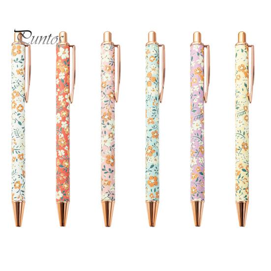 

6 шт. шариковая ручка с цветочным узором, ручка для подписи, гладкая ручка для письма, канцелярские принадлежности, ручка для коллег, учителей, студентов A