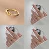 Stunning Adjustable Geometric Round Ring With Diamond Accents Copper Gold For Women