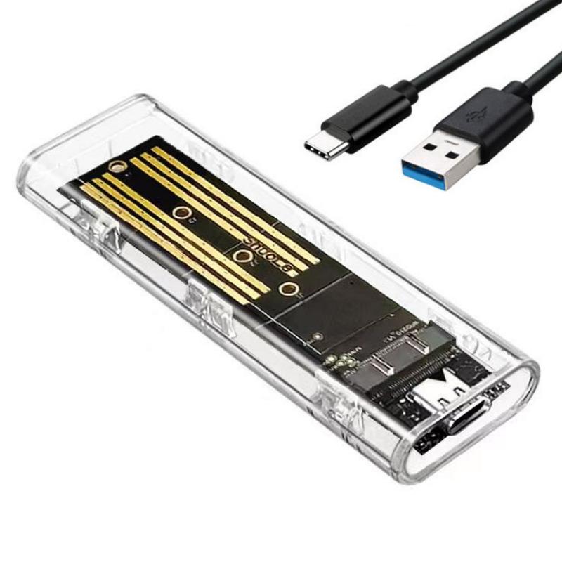 Transparent USB 3.1 M.2 NGFF SSD Enclosure