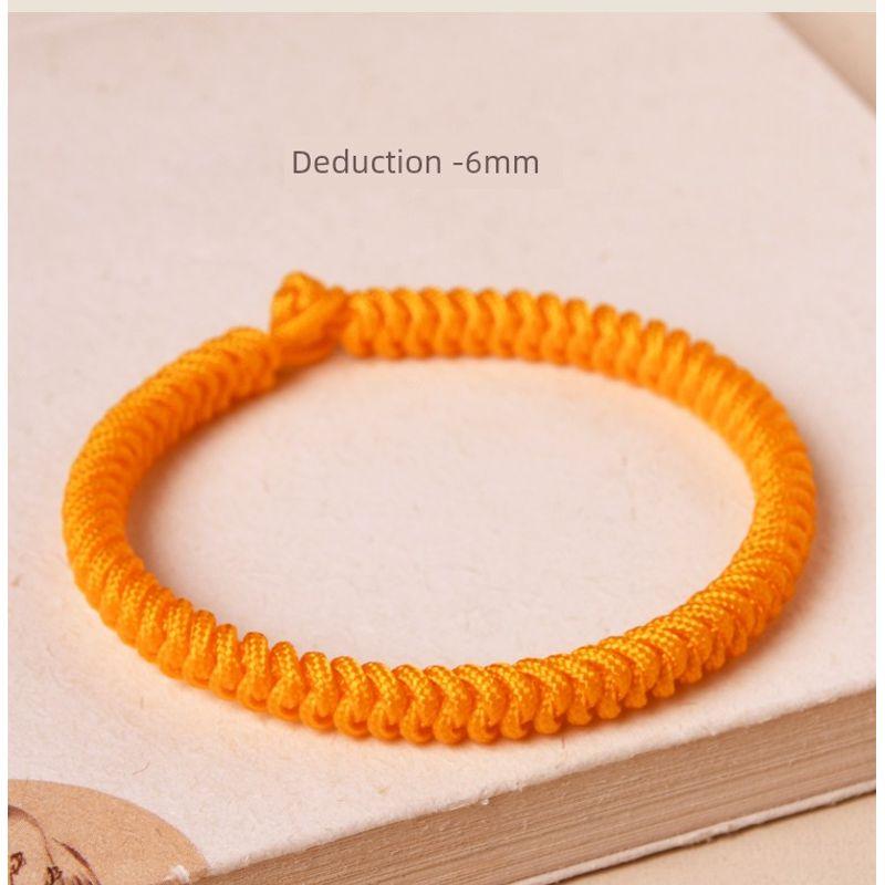 

Красная веревка год Дракона желтый счастливый наполнитель из почвы ручная работа узел Дордже Buckle type 6mm(19.5 suitable for wrist 18 Belt)