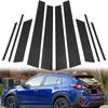 10Pcs Car Pillar Posts Carbon Fiber Black Stickers For Subaru Crosstrek/XV  2018 2019 2020 2021 2022 2023 Door Window Trim Parts