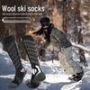 Unisex Cross-Border Style Wool Ski Socks: Long Tube, Warm, Anti-Slip, Anti-Pilling, Ideal for Skiing and Mountaineering