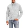 Men's Four-Button Pullover Sweatshirt, Solid Color, High Neck, Long Sleeve
