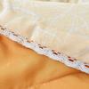 Orange Summer Quilts Washable Lace Kids Adult Single Double Queen Size Bed Thin Comforter Cute Cartoon Blanket for Girft
