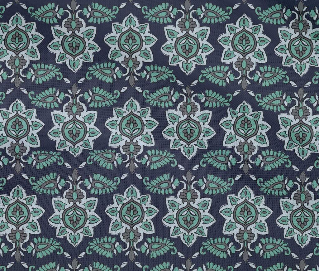oneOone Cotton Flex Fabric Floral & Paisley Block Print Sewing Fabric BTY 40 Inch
