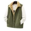 2025 Men's High-Quality Corduroy Lambswool Vest – Warm Velvet, Autumn/Winter Gilet Jacket