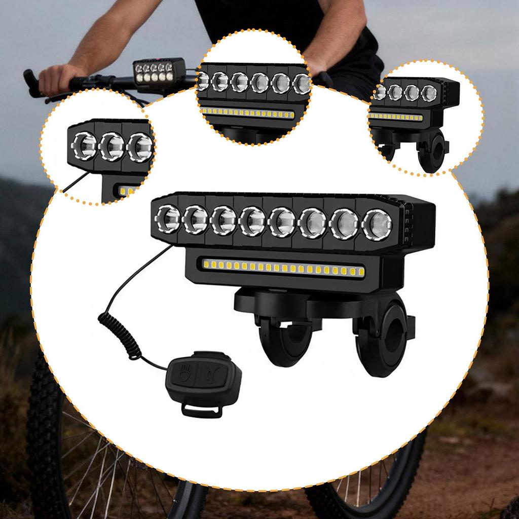 Bike Light Headlight Lightweight Front Flashlight Set with Horn for Night Riding Off Road