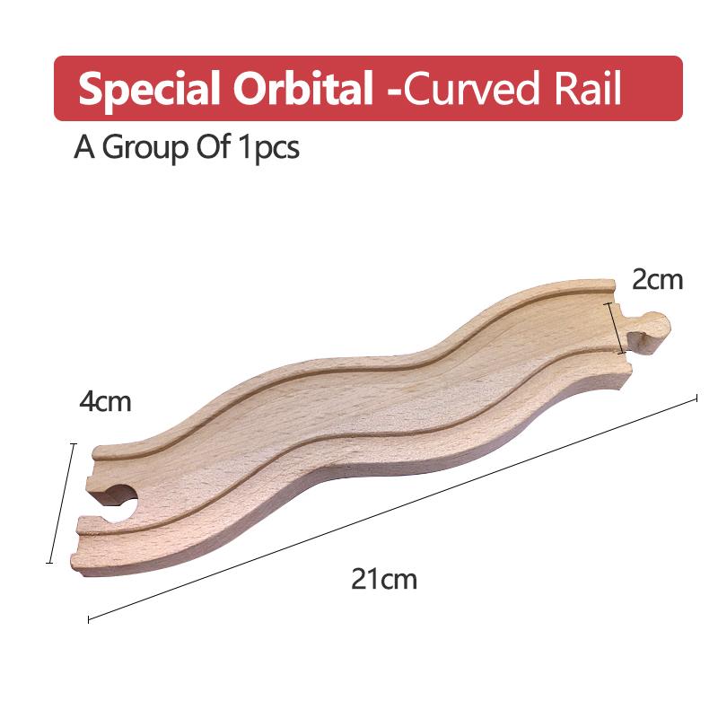 Wooden Small Track Train Toy Children's Set Magnetic Train Bulk Accessories Track K X Track Boy Birthday Toy Gift X10