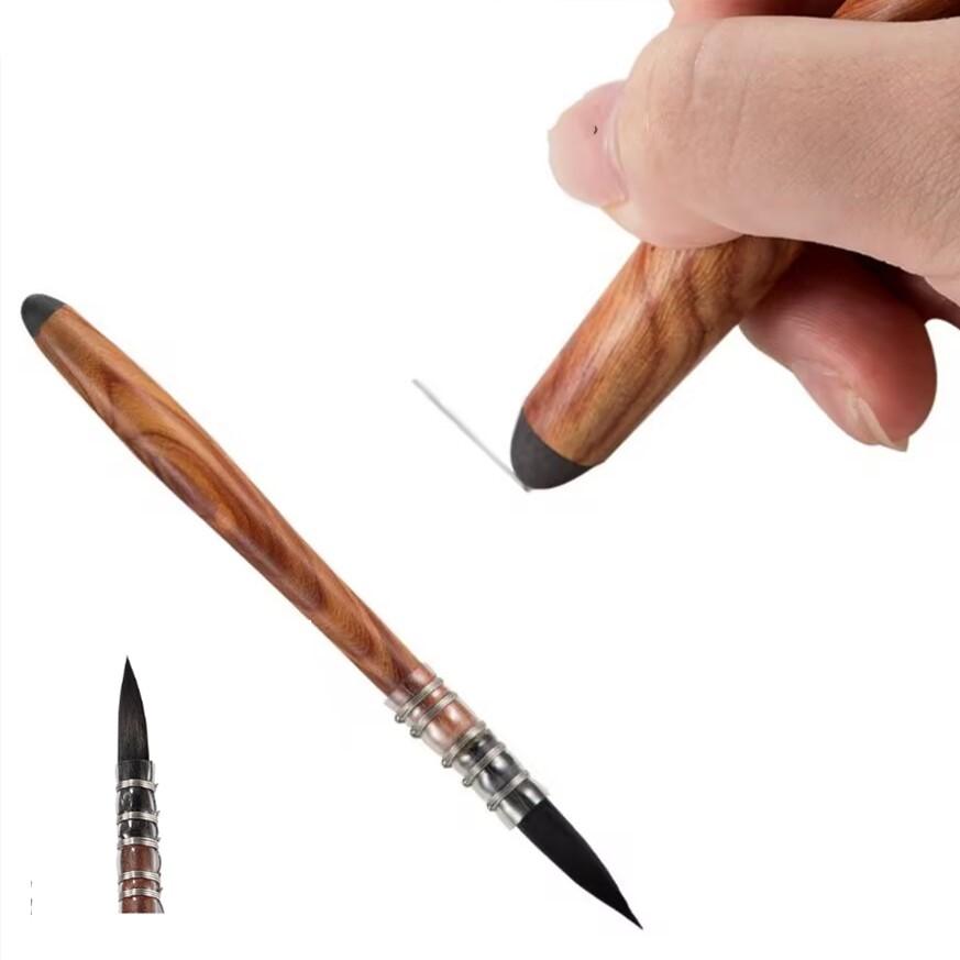 

Both Ends Can Use Nylon Fiber Pen Head Watercolor Brush Art Tool Oil Painting Edge Hook Line Pen Student Art Drawing Materials