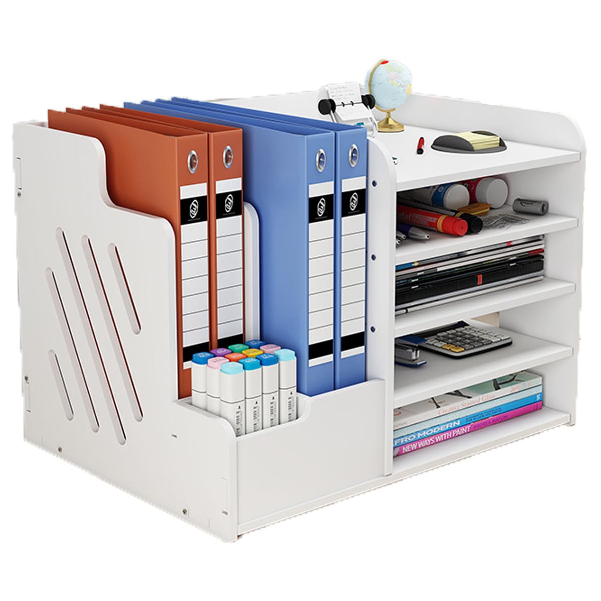 

Sweeml Desktop Storage Desktop Pen Tissue Large Sturdy C Box, Rack, Shelf, Stand, Drawer, Lockable, Box, Multifunctional, White, Capacity, Desk,