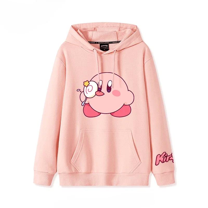 2025 Autumn and Winter Soft and Cute Kirby Cartoon Anime Periphery Boys and Girls Hoodies New Style Children's Clothing Hoodie
