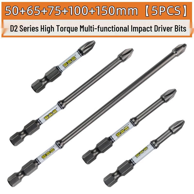 Nunchucks D2 Series Magnetic Alloy Steel Phillips Drill Bit - High Hardness & Impact Resistant