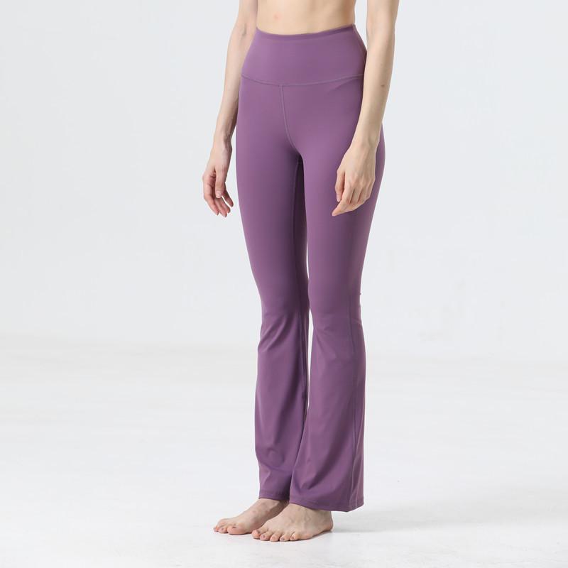 Uarun Women's Super High Waist Flare Yoga Pants - High Elastic, Nude Feel Running Tights