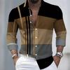 Men's Striped Long-Sleeved Shirt - Stylish, Business Casual, and Comfortable Men's Top, Suitable for Various Occasions.