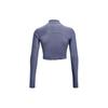 Under Armour Rush Series Solid High Neck Long Sleeve T-Shirt Women Tops Morning-Purple 1374526-767