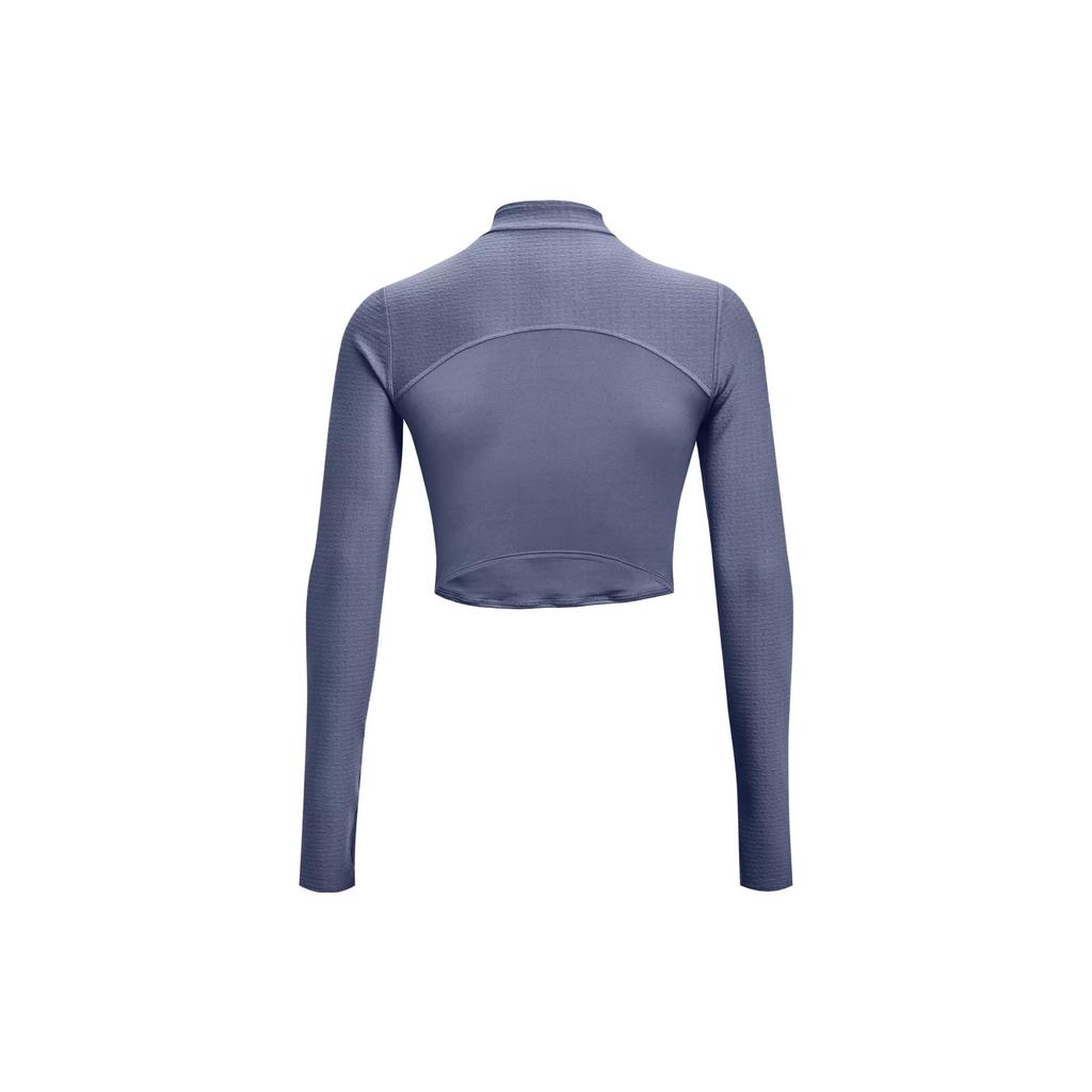 Under Armour Rush Series Solid High Neck Long Sleeve T-Shirt Women Tops Morning-Purple 1374526-767