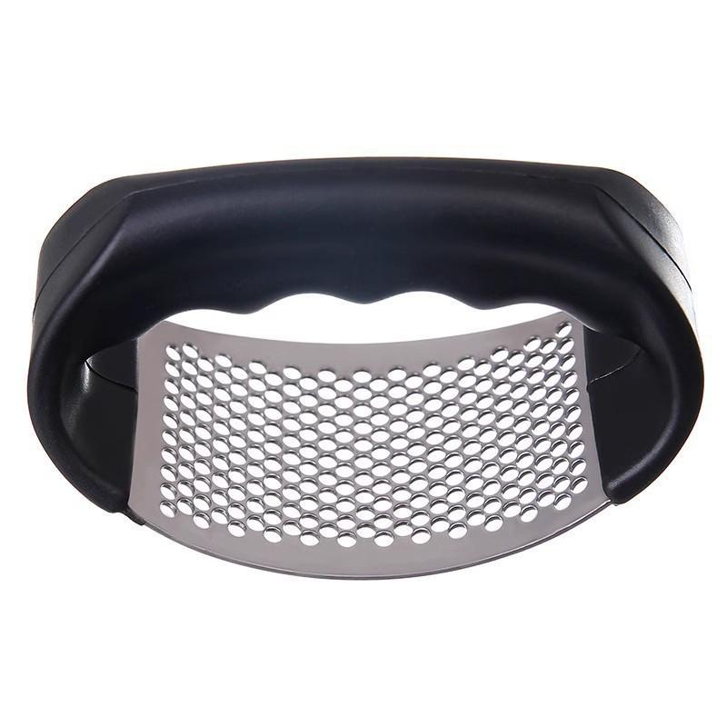 Пресс для чеснока из нержавеющей стали Кухонный инструмент Ручная чеснокодавилка кольцевидной формы