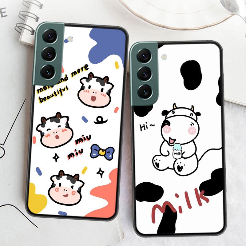 Nouvelle Coque de Téléphone Mignonne à Imprimé Vache Pour Samsung A15 A25 A35 A55 Galaxy A70S A50S A30S A30 A40 A71 A51 A41 A31 A21 A11 A01 A20S A10S A2