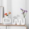 Special-Shaped Creative Flower Arrangement, Simple Ceramic Vase, High-End Home Desktop Decoration Ornament