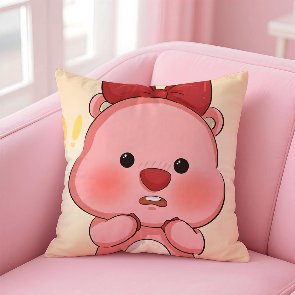 cute L-loppyS Cushion Cover Comfortable Reversible Pillow Cover Ideal for Car Sofa Bedroom & Beyond