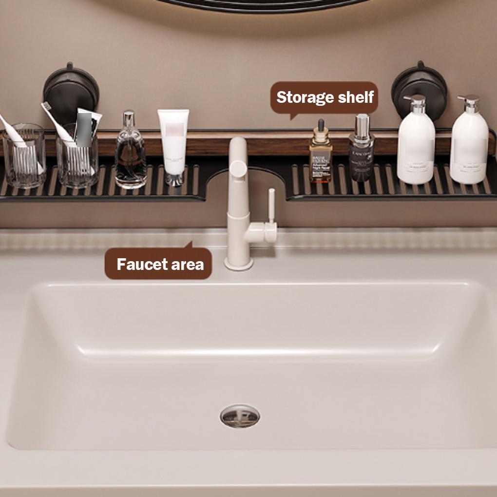 Tap Organiser For Bathroom Wall Mounted Walnut Shelf For Bedroom And Toilet Organization Caravans