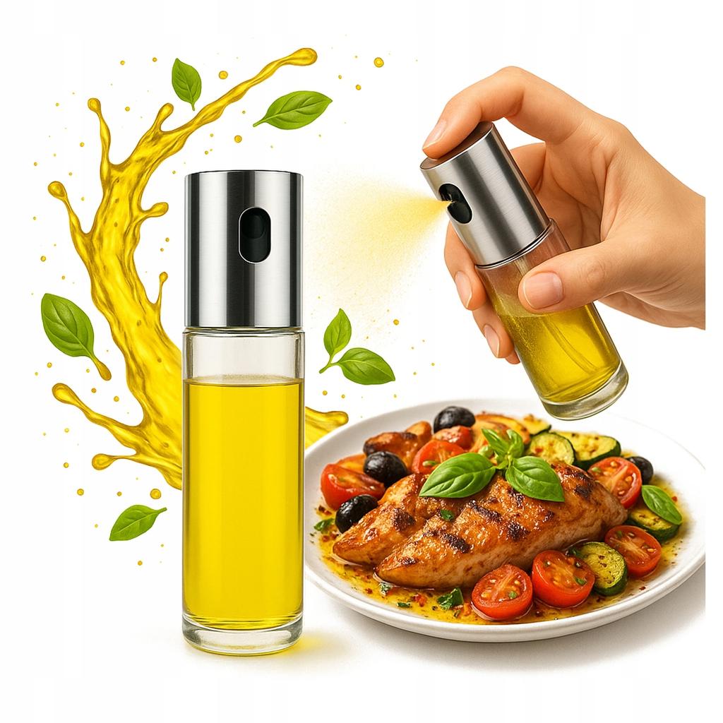 Spray Do Oleju Oliwy 100Ml Szklany Rozpylacz Dozownik Olej Spray Kuchenny