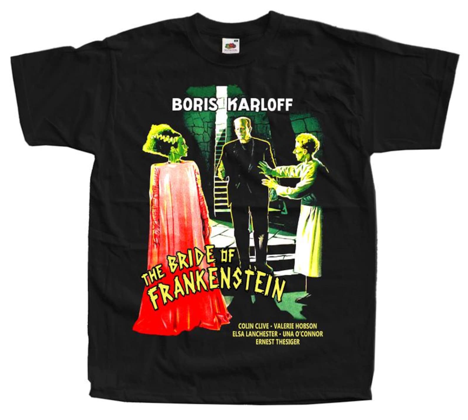 The Bride of Frankenstein V13 horror movie poster T-Shirt Black vintage scary all sizes S-5XL 3XL