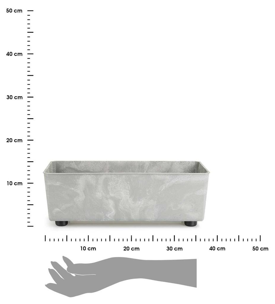Salvia Gray Concrete Flower Box