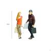 1/87 Diorama Figure Miniature Model Realistic Handpainted Shopping Figurines Dollhouse Decor for