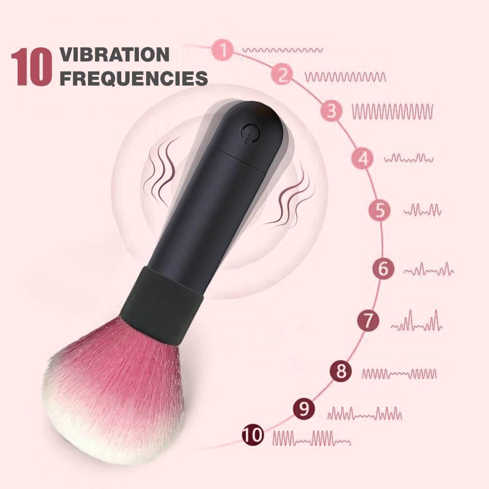 Women G-Spot Clitoral Bullet Vibrator with Makeup Brush Magic Wand Massage Stick Dildo Nipple Stimulator Adult Female Sex Toy