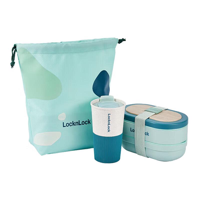 Lock&Lock Wheat Straw Food Storage Lunch Box Set