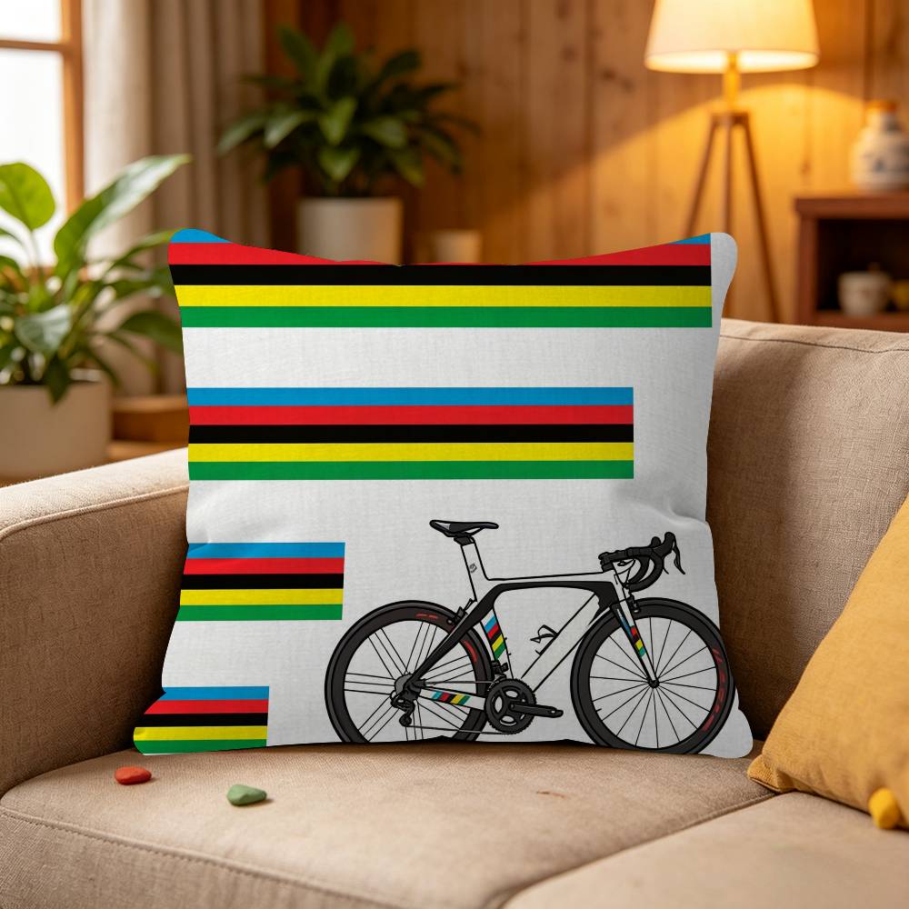 Federa per cuscino arte ciclismo mountain bike federa per cuscino divano decorazione stanza casa regalo per bambini