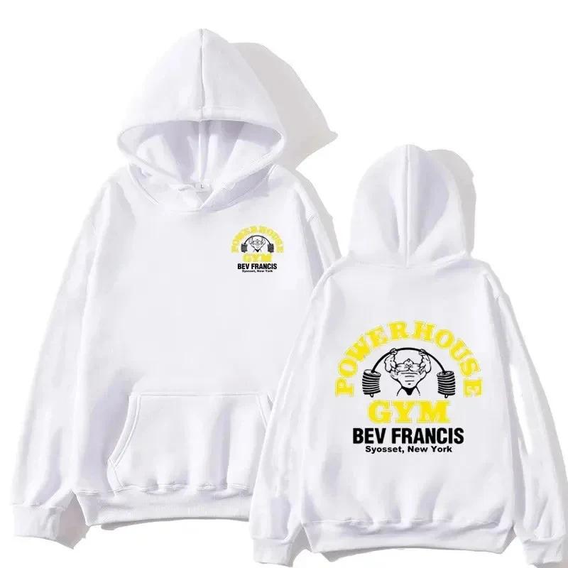Powerhouse Gym Logo Hoodie Harajuku Men Women Geek Fitness Hoodies  Long Sleeve Aesthetic Sweatshirt
