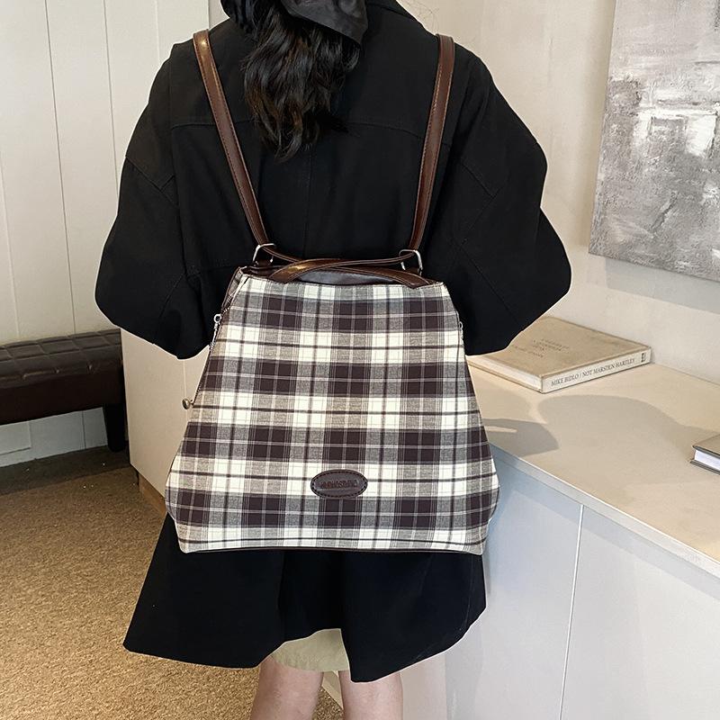 

Backpack Bag Women S Autumn Shoulder Bag Student Large-Capacity Literary Underarm Tote Bag темно-коричневого