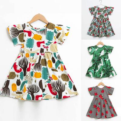 Toddler Baby Girls Gradient Color Sleeveless Splice Dress Clothes Beach Tassel Sundress Dress