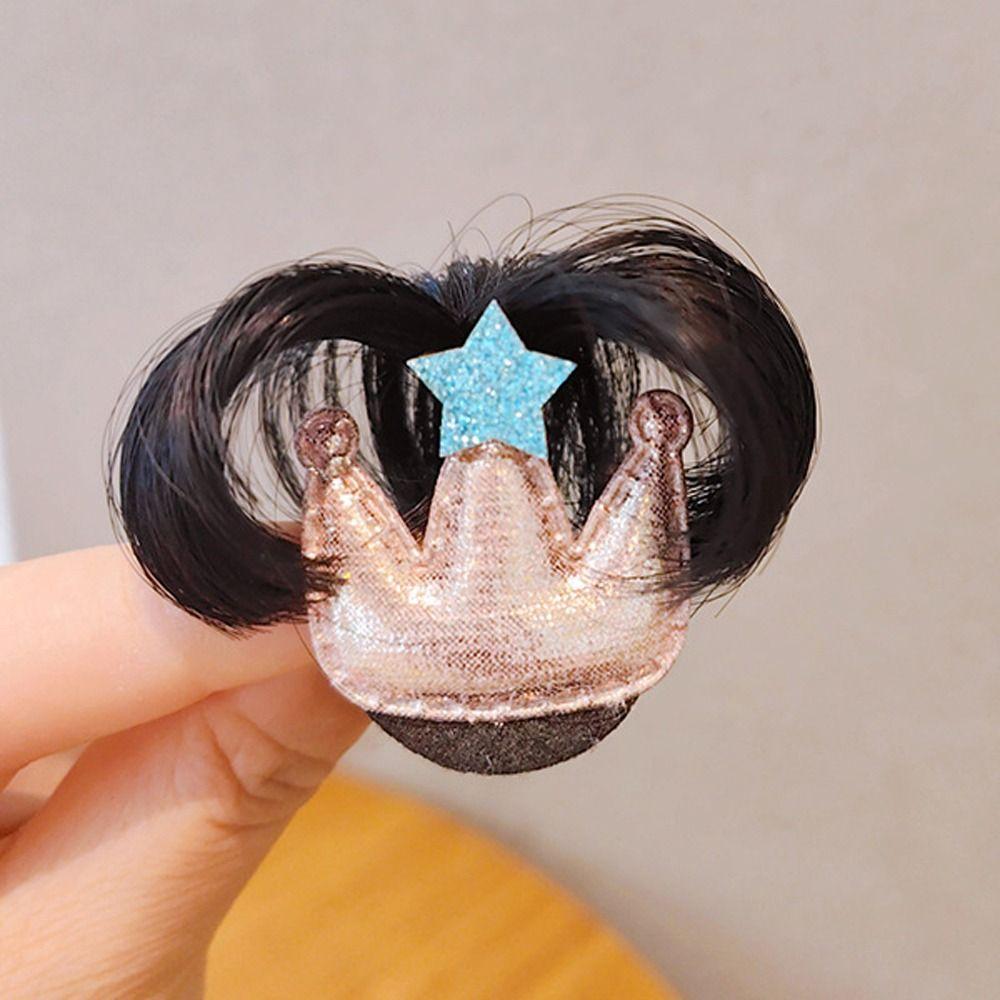 Funny Kids Wig Hairpin Headdress Flower Bow Hair Clip Headwear Baby Girl Hair Clip  Newborn