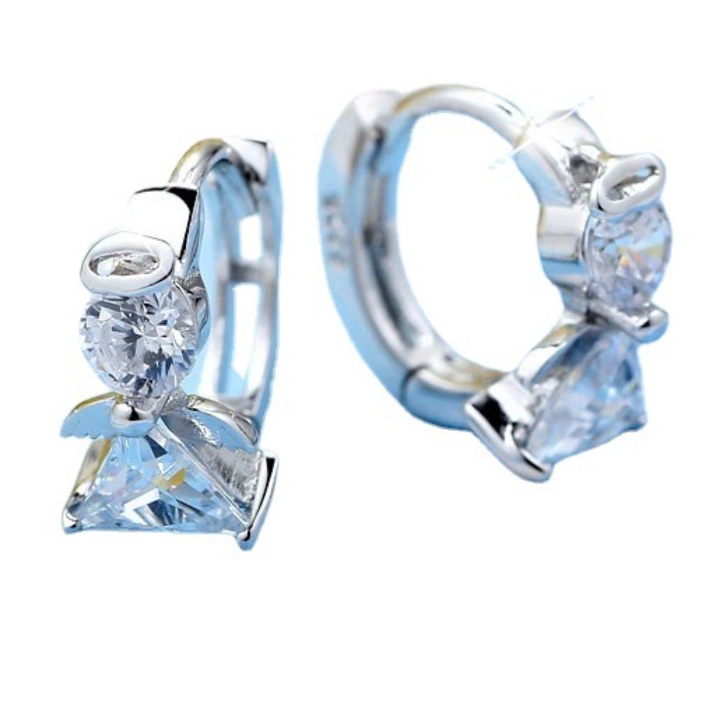 Elegant Angel Earrings Silver Plated Ear Jewelry for Women Stylish and Graceful Accessories