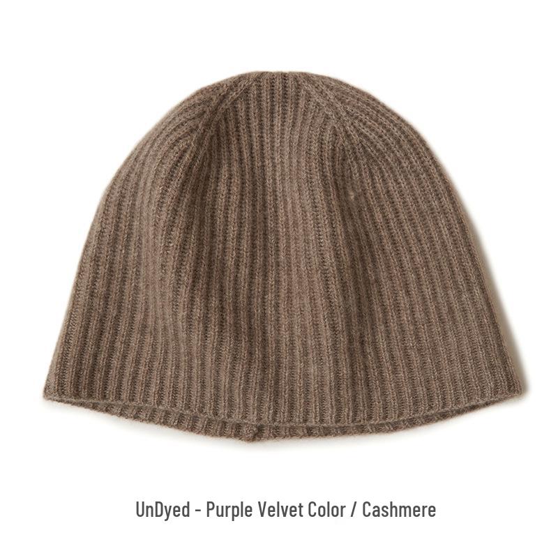 Unisex 100% Pure Cashmere Knit Hat - Warm Autumn/Winter Fashion Wool Hat One Size