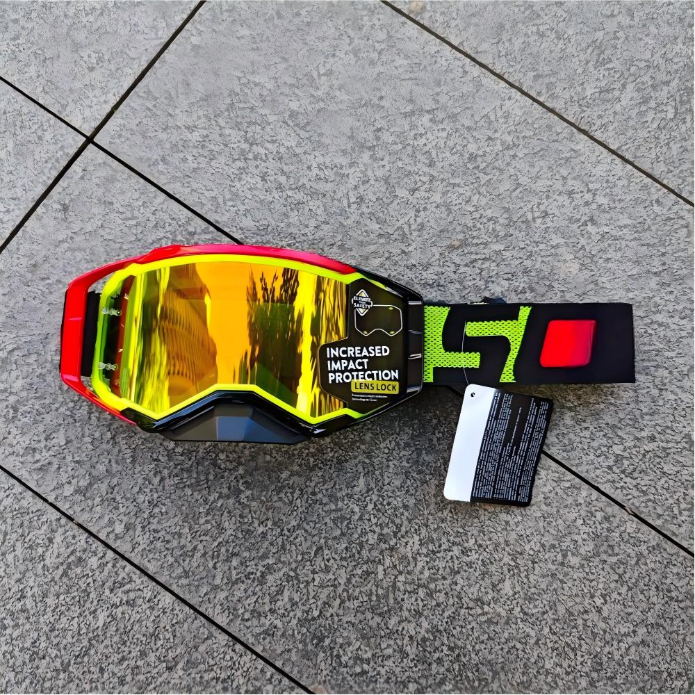 High-grade Banded Motocross Motorcycle Cross Goggles Windproof Dustproof Visor Replaceable Lenses Helmet Eyewear Riding Glasses