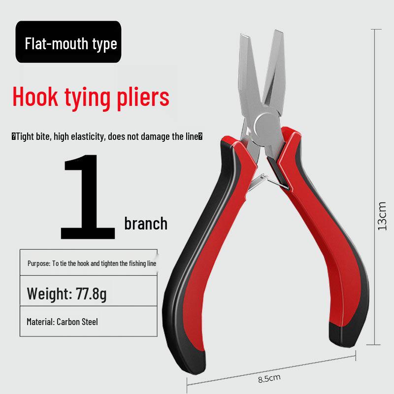 Wielofunkcyjne płaskodziobe szczypce ze stali nierdzewnej do haczyków wędkarskich do ciągnięcia i wiązania żyłki