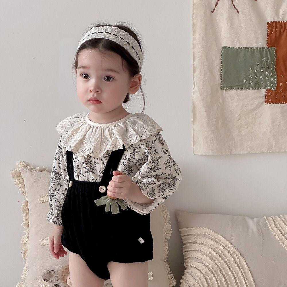 Overalls Flower Toddle Jumpsuit Ruffle Baby Shorts Climb Suit Cute Baby Jumper Dress  Infant Wear