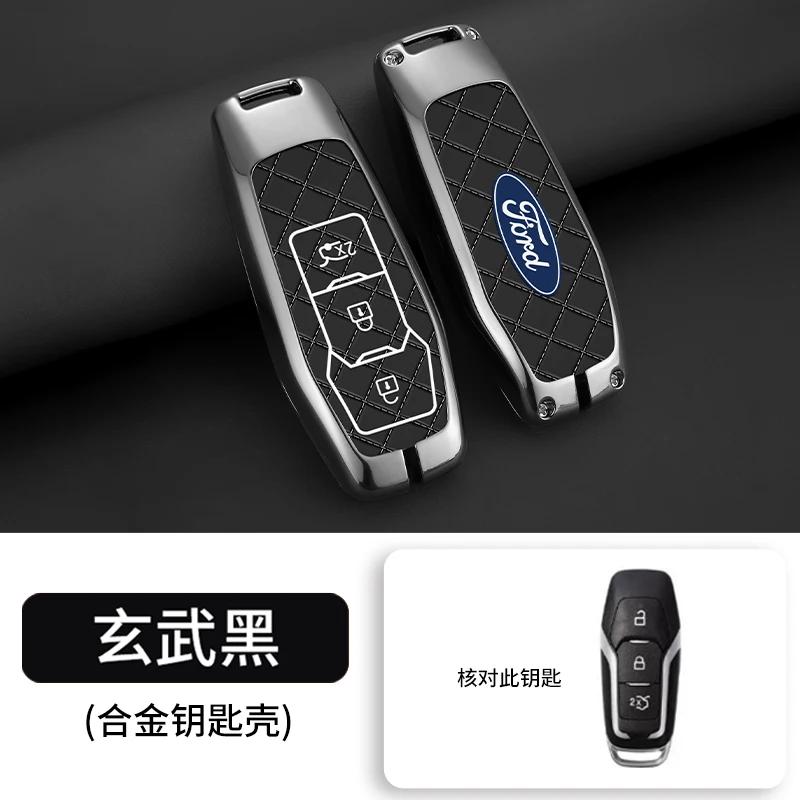 Car Sticker 2025 Hot Zinc Alloy Car Smart Key Case Cover Shell for Ford Focus 3 4 Ranger S C Max Explorer Edge Mustang Fiesta Mo