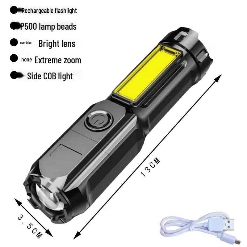 Rechargeable Solar LED Flashlight (2-Pack)