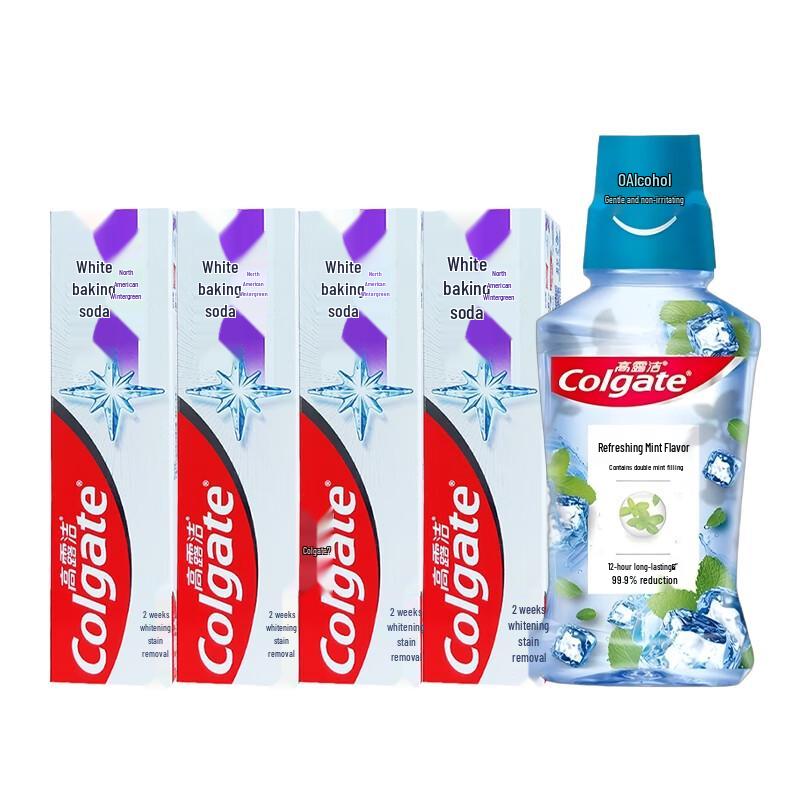 

Colgate Peppermint Mouthwash & Max White Toothpaste Bundle