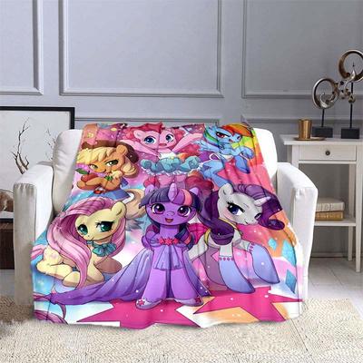 Mantas de My Little Pony, mantas de franela de unicornio, mantas súper suaves para sofá, salas de estar, mantas de dibujos animados