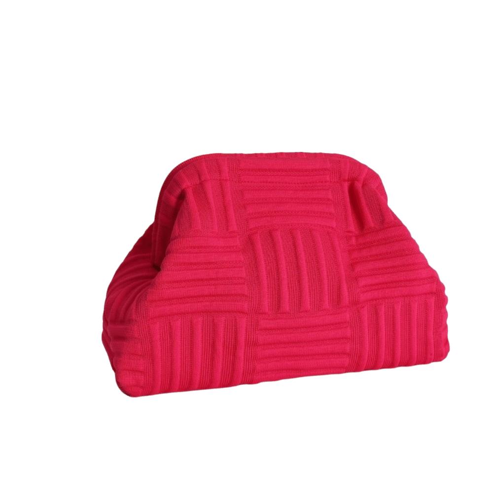 

Knitted Striped Fabric Portable Toiletry Bag Luxury Seashell Bag Versatile Cosmetic Pouch Beach розы красного