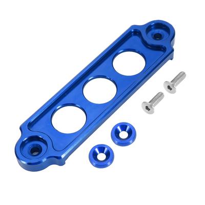 Barra di Fissaggio Batteria Universale in Lega di Alluminio 14cm Staffa con 3 Fori (blu)